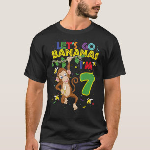 Camiseta Crianças, 7 de macaco, Vamos de Zoológico de Anive