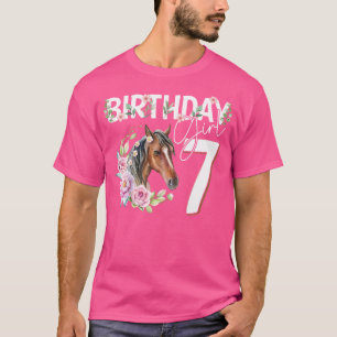 Camiseta Crianças 7 do trevo do cavalo Floral B-Dia 7 Anos