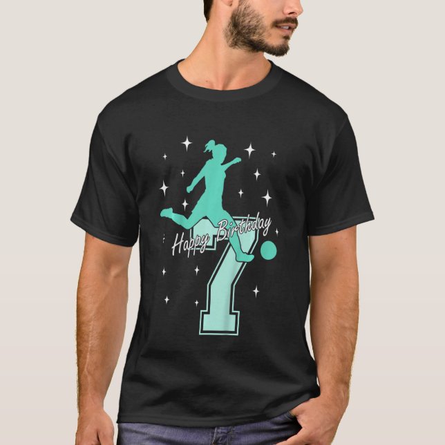 Camiseta Crianças 7 jogando futebol 1 (Frente)