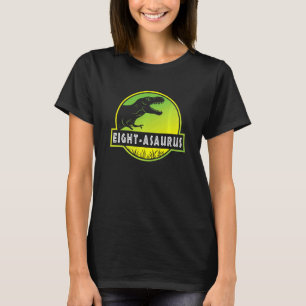 Camiseta Crianças 8º Aniversário Oito dinossauros B Dia 1