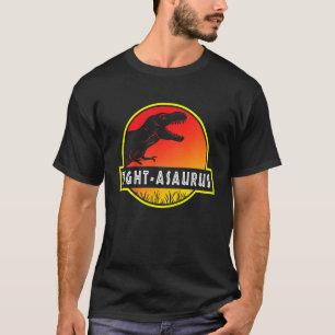 Camiseta Crianças 8º Aniversário Oito dinossauros B Dia 2