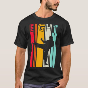 Camiseta Crianças 8º aniversário Presente Karate Retro Taek