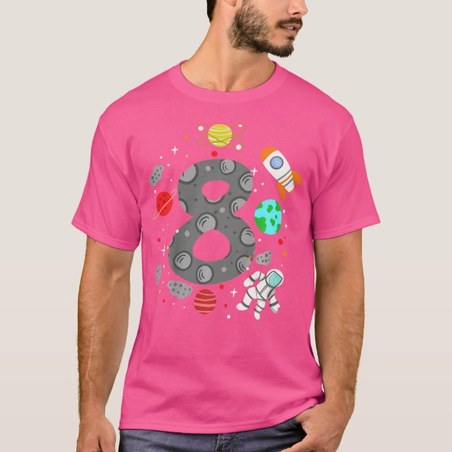 Camiseta Crianças 8º Astronauta de Astronauta de Astronauta (Frente)