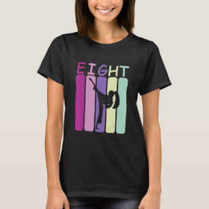 Camiseta Crianças 8 Anos Garota de Aniversário 8 Anos Costu