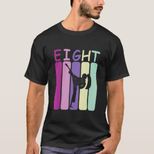 Camiseta Crianças 8 Anos Garota de Aniversário 8 Anos Costu