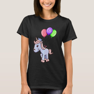 Camiseta Crianças: 8 anos Garota Unicórica 8º aniversário