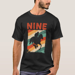 Camiseta Crianças 9º Aniversário Cavaleiro Ventilador de 9 