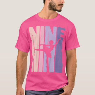 Camiseta Crianças 9º Aniversário Dançarina Balé Dançarina 9