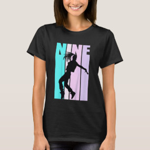 Camiseta Crianças 9º aniversário de dança para garotas Hiph