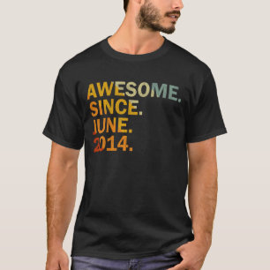 Camiseta Crianças 9º Aniversário Decorações de 9 Anos Incrí
