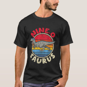 Camiseta Crianças 9º Aniversário Nove O Surus I Velocirapto