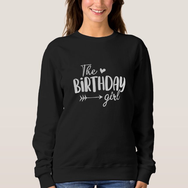 Camiseta Crianças A Garota De Aniversário Fofa O Aniversári (Frente)