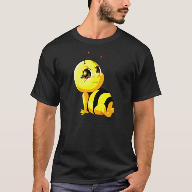 Camiseta Crianças Abelhas de Mel Bonito (Frente)