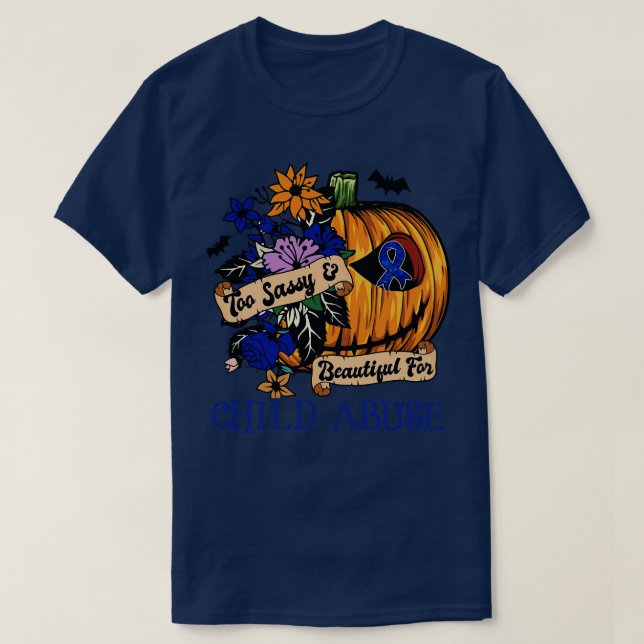 Camiseta Crianças Abusam Consciência retro halloween assust (Frente do Design)