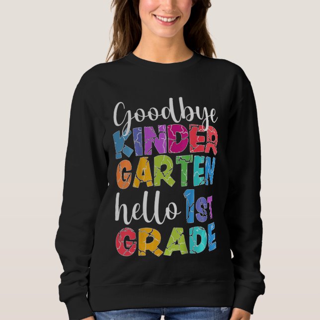 Camiseta Crianças Adeus Jardim de Infância Alô Graduado na  (Frente)