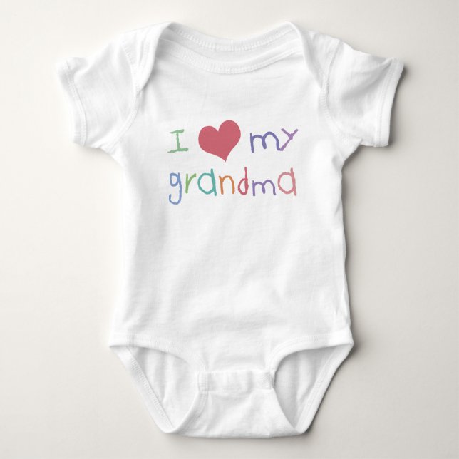 Camiseta Crianças Adoram Criança orgânica da vovó (Frente)