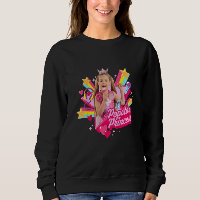 Camiseta Crianças Adoram Diana Popstar Princesa Crianças (Frente)