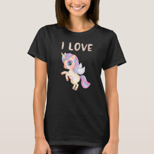 Camiseta Crianças adoráveis e bonitas do Unicórnio garotas
