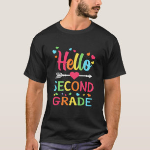 Camiseta Crianças Alô 2º Grau De segundo Da Equipe De Volta
