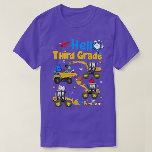 Camiseta Crianças Alô, 3º ano de construção, crianças de ca (Frente do Design)