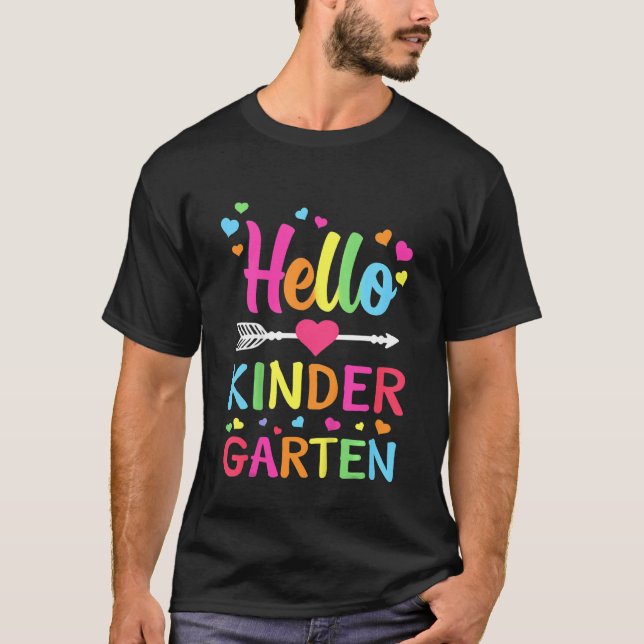 Camiseta Crianças Alô Esquadrão Do Jardim De Infância Meu P (Frente)