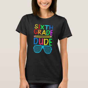 Camiseta Crianças Alô Garotos Da Classe 6 Quadrado Primeiro