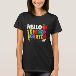 Camiseta Crianças Alô, Kindergarten Team Kinder De Volta À