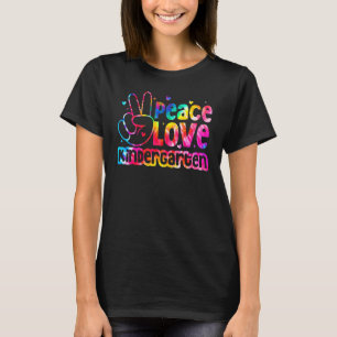 Camiseta Crianças Alô Paz Amor Meninos Do Jardim De Infânci