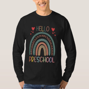 Camiseta Crianças Alô Pré-Escolar Professores Arco-Íris Cri