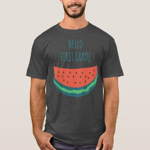 Camiseta Crianças Alô Primeiro Grau De Volta À Faculdade Wa