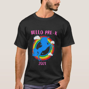 Camiseta Crianças Alô Retro Pré-K Retro Unicorn 2021 Rapari