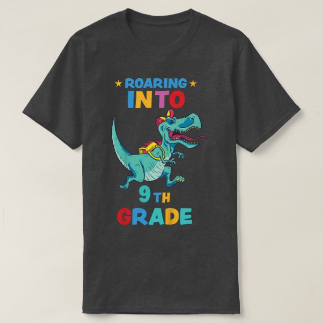 Camiseta Crianças Andando Para O 9º Grau T (Frente do Design)