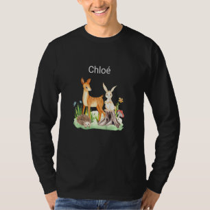 Camiseta Crianças Animal cervo coelho ouriço Chloé