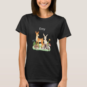 Camiseta Crianças Animal cervo coelho ouriço Emy