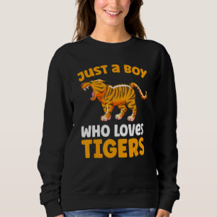 Camiseta Crianças Animal Selvagem Tigre Apenas Um Menino Qu