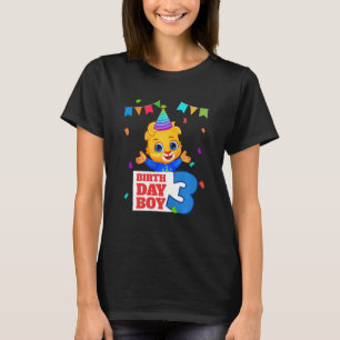 Camiseta Crianças aniversário de 3 anos celebram com Lucas 