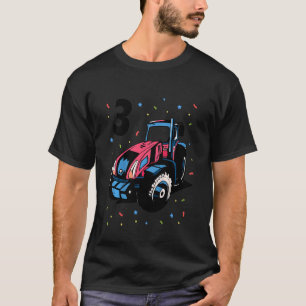 Camiseta Crianças aniversário de 3 anos de Três Anos de Ida