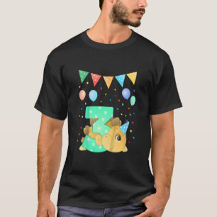 Camiseta Crianças aniversário de 3 anos Dinossaur Dino Com 
