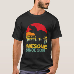 Camiseta Crianças aniversário de 3 anos Dinossaur Trex 3 An