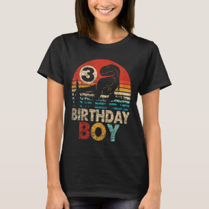 Camiseta Crianças, aniversário de 3 anos Dinossauro, 3 Anos