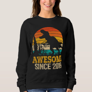 Camiseta Crianças aniversário de 3 anos Dinossauro Trex 3 A
