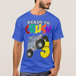 Camiseta Crianças aniversário de 3 anos Monster Truck 3 Ano