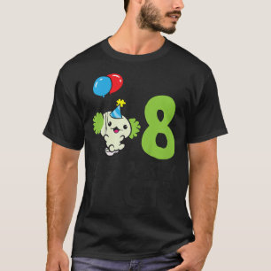 Camiseta Crianças Aolotl 8º Aniversário Eu tenho 8 Vamos Fe