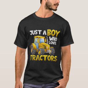 Camiseta Crianças Apenas Um Menino Que Ama Fazenda De Trato