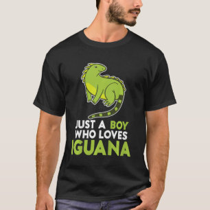 Camiseta Crianças Apenas Um Menino Que Ama Iguanas. Funny I