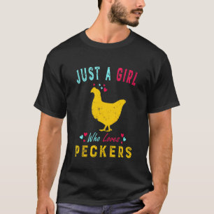 Camiseta Crianças Apenas Uma Garota Que Ama Bicos Fofo Para