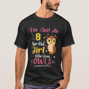 Camiseta Crianças Apenas Uma Menina De 8 Anos Que Ama As Co
