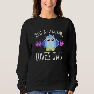 Camiseta Crianças Apenas Uma Menina Que Ama Coruja Pássaros