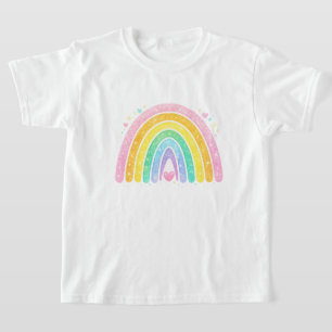 Camiseta Crianças Arco-íris Fofa