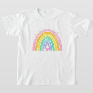 Camiseta Crianças Arco-íris Fofa